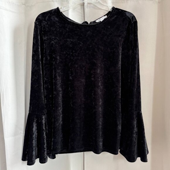Beach Lunch Lounge Tops - Beach Lunch Lounge Womens Top Small Velvet Whimsigoth Flare Sleeve Witchy 17964